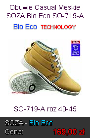 Obuwie Sportowe Męskie Bio-Eco SOZA SO-719-B